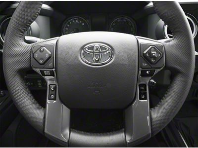 4-Button Steering Wheel Accent Trim; Magnetic Gray Metallic (14-21 Tundra)