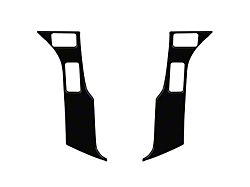 4-Button Steering Wheel Accent Trim; Matte Black (14-21 Tundra)