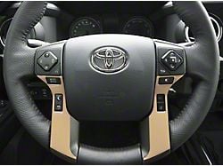 4-Button Steering Wheel Accent Trim; Quicksand Tan (14-21 Tundra)