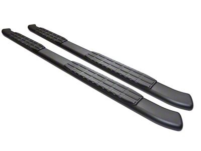 4-Inch Oval Blackout Series Side Step Bars; Black (22-25 Tundra CrewMax)