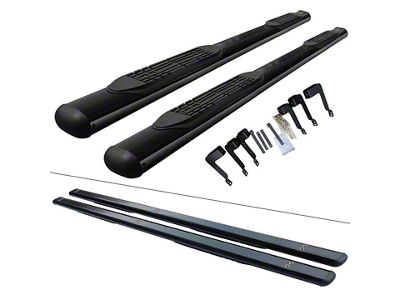 4-Inch Oval Nerf Side Step Bars; Black (07-21 Tundra CrewMax)