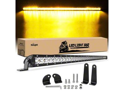 41-Inch Super Slim LED Light Bar; Amber; Spot/Flood Combo Beam (Universal; Some Adaptation May Be Required)