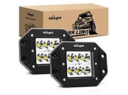 4.80-Inch White LED Flush Mount Lights; Spot Beam (Universal; Some Adaptation May Be Required)