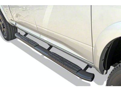 4X Series 4-Inch Oval Side Step Bars; Black (07-21 Tundra CrewMax)