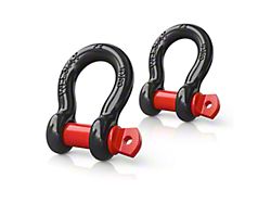 5/8-Inch D-Ring Shackles; 2-Pack