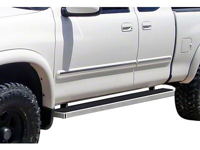 5-Inch iStep Running Boards; Hairline Silver (22-25 Tundra Double Cab)