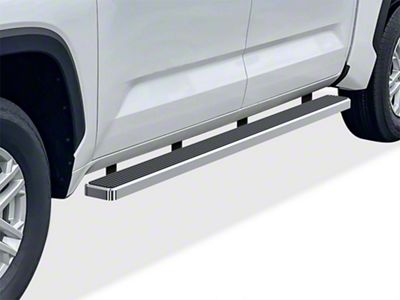 5-Inch iStep Running Boards; Hairline Silver (22-25 Tundra CrewMax)