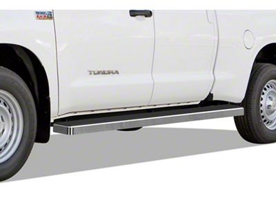 5-Inch iStep Wheel-to-Wheel Running Boards; Hairline Silver (07-21 Tundra Double Cab w/ 6-1/2-Foot Bed)