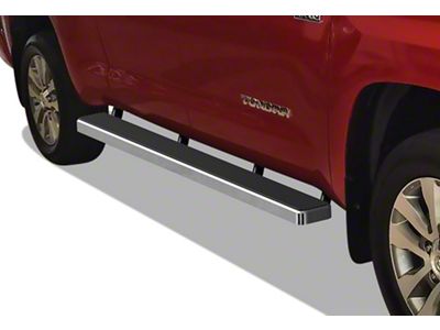 5-Inch iStep Wheel-to-Wheel Running Boards; Hairline Silver (07-21 Tundra CrewMax)