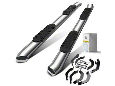 5-Inch Oval Bent Side Step Bars; Chrome (22-25 Tundra CrewMax)