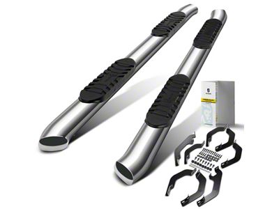5-Inch Oval Bent Side Step Bars; Chrome (22-25 Tundra Double Cab)