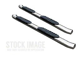 5-Inch Premium Oval Side Step Bars; Rocker Mount; Stainless Steel (22-25 Tundra CrewMax)