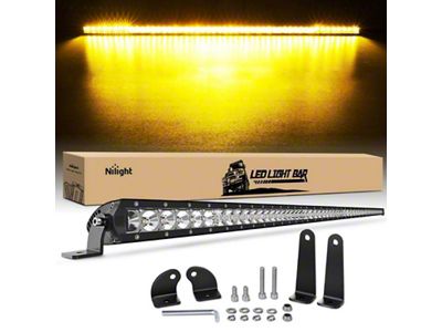 51-Inch Super Slim LED Light Bar; Amber; Spot/Flood Combo Beam (Universal; Some Adaptation May Be Required)