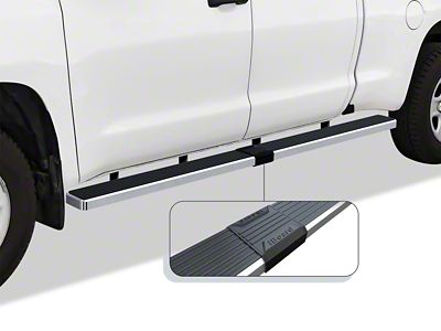 6-Inch iStep Wheel-to-Wheel Running Boards; Hairline Silver (07-21 Tundra Double Cab w/ 6-1/2-Foot Bed)