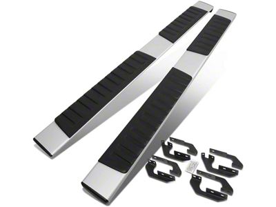 6-Inch Running Boards; Silver (07-21 Tundra Double Cab)