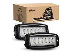 7.40-Inch White LED Flush Mount Lights; Spot Beam (Universal; Some Adaptation May Be Required)