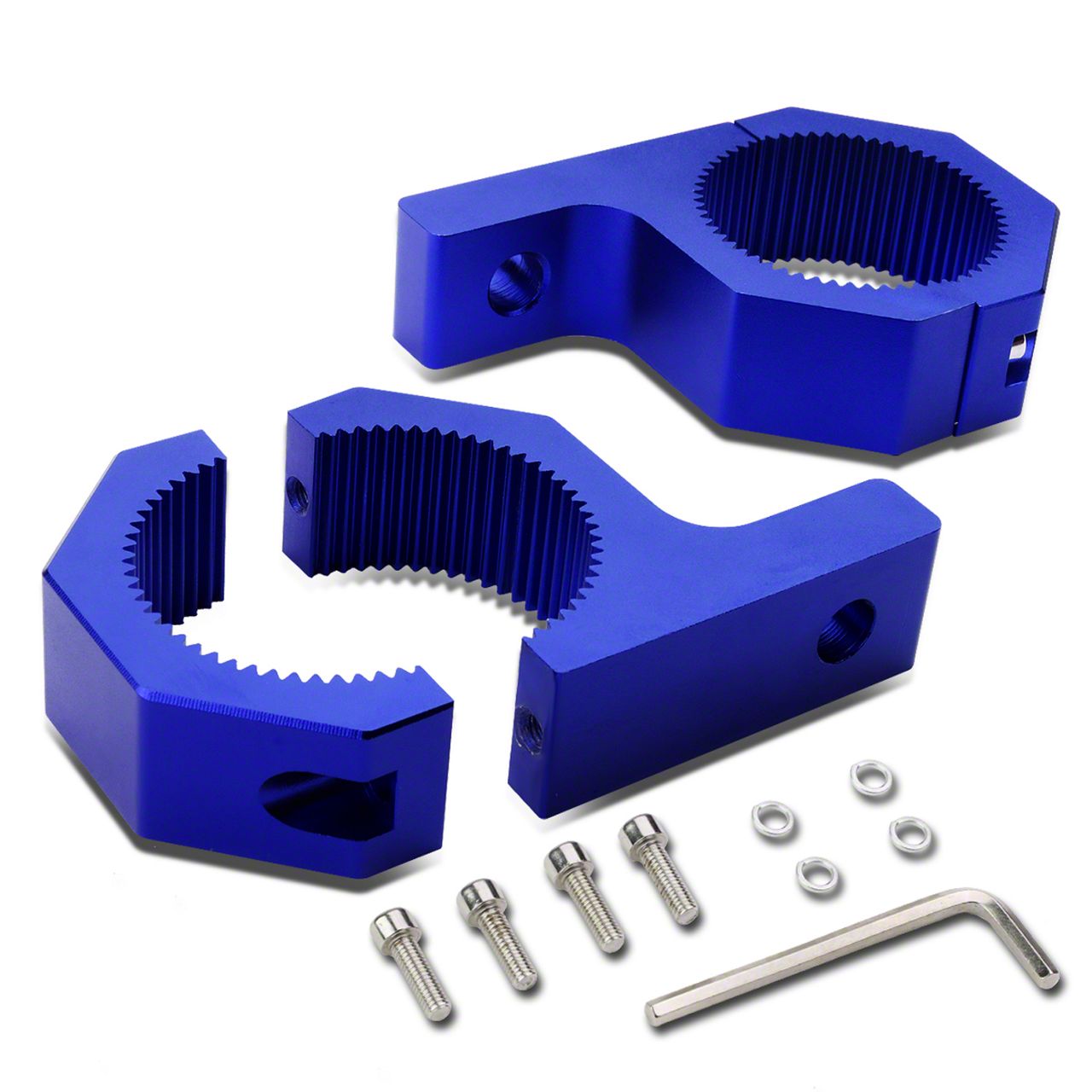 Tundra Aluminum Fog Light Brackets; Blue (Universal; Some Adaptation ...