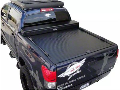 Truck Covers USA American Work Jr. Tool Box Hard Retractable Tonneau Cover (22-25 Tundra)