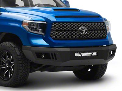 Armour Front Bumper with LED Lights; Black (14-21 Tundra)