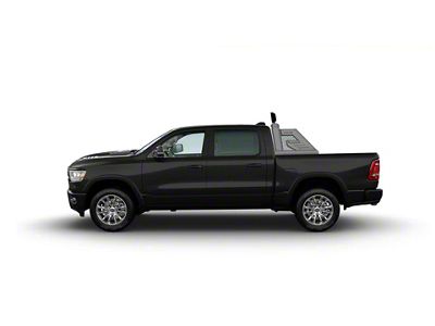 Armour II Roll Bar with 5.30-Inch Black Round Flood LED Lights; Black (07-25 Tundra)