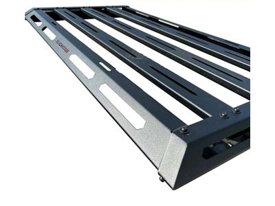 Armour II Roof Basket with 5.30-Inch Black Round Flood LED Lights for Armour II Roll Bar (07-25 Tundra)