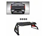 Atlas Roll Bar with 5.30-Inch Black Round Flood LED Lights; Black (07-26 Tundra)