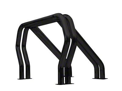 Go Rhino Double Bar/Double Kicker Bed Bar; Black (07-25 Tundra)