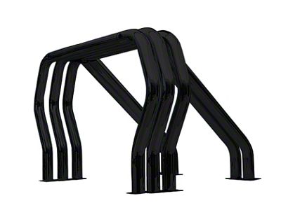 Go Rhino Triple Bar/Double Kicker Bed Bar; Black (07-25 Tundra)