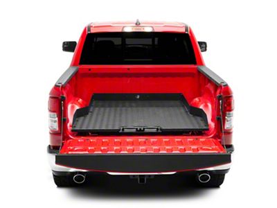Bed Slide Tray with Aluminum Checker Plate; Textured Black (14-21 Tundra w/ 5-1/2-Foot & 6-1/2-Foot Bed)