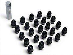 Black Acorn ET Lug Nuts for Aftermarket Wheels; M14x1.5; Set of 24 (07-26 Tundra)