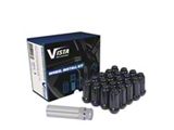 Black Acorn Spline Lug Nuts for Aftermarket Wheels; M14x1.5; Set of 24 (07-26 Tundra)