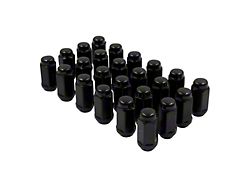 Black Bulge Acorn Lug Nut Kit; 14mm x 1.5; Set of 24 (22-25 Tundra)