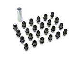 Black ET Truck Spline Lug Nut Kit; 14mm x 1.5; Set of 24 (22-25 Tundra)