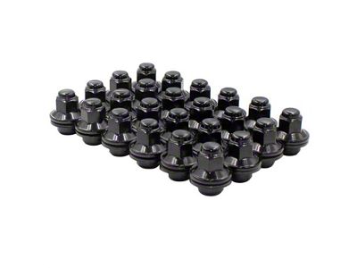 Black Factory Style Lug Nut Kit; 14mm x 1.5; Set of 24 (22-25 Tundra)