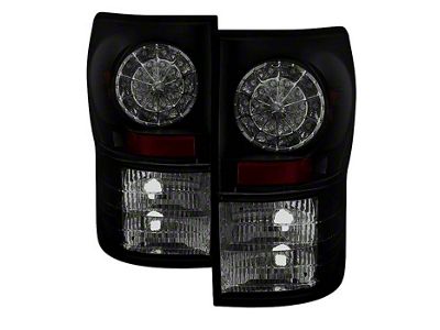 LED Tail Lights; Black Housing; Smoked Lens (07-13 Tundra)