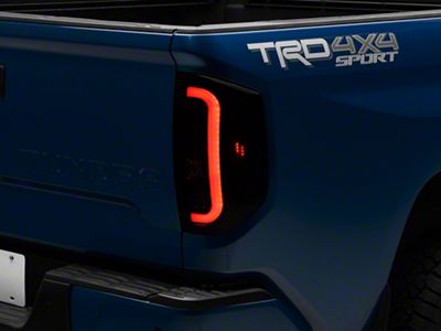 Sequential LED Tail Lights; Gloss Black Housing; Smoked Lens (14-21 Tundra)
