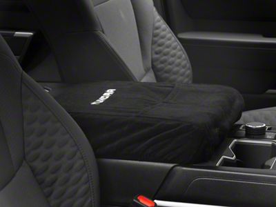 Center Console Cover with Tundra Logo; Black (14-25 Tundra w/ Bucket Seats)