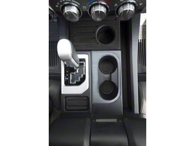 Center Console Cup Holder Replacement Accent Trim; Brushed Silver (14-21 Tundra)
