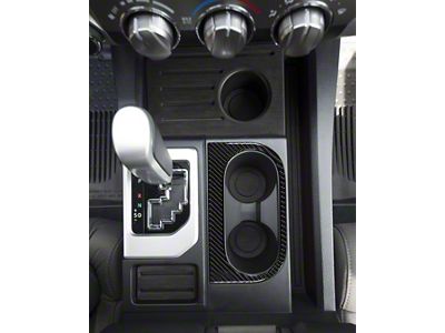 Center Console Cup Holder Replacement Accent Trim; Domed Carbon Fiber (14-21 Tundra)
