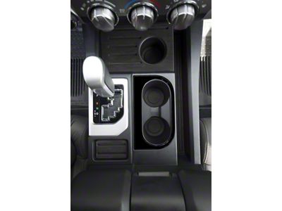 Center Console Cup Holder Replacement Accent Trim; Gloss Black (14-21 Tundra)
