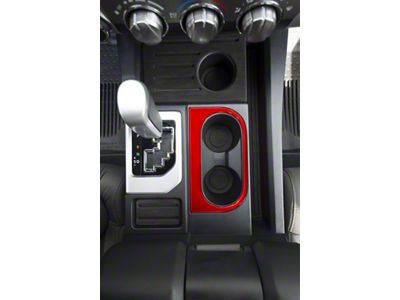 Center Console Cup Holder Replacement Accent Trim; Gloss TRD Red (14-21 Tundra)