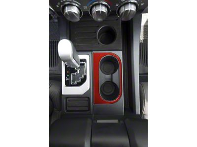 Center Console Cup Holder Replacement Accent Trim; Ruby Red (14-21 Tundra)
