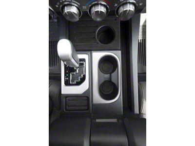 Center Console Cup Holder Replacement Accent Trim; Turbo Silver (14-21 Tundra)