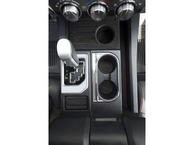 Center Console Shifter Accent Trim; Brushed Silver (14-21 Tundra)