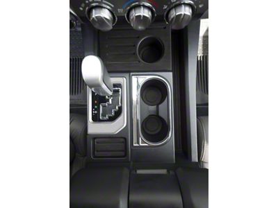 Center Console Shifter Accent Trim; Turbo Silver (14-21 Tundra)