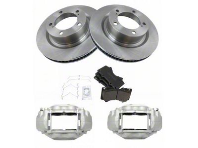 Ceramic 5-Lug Brake Rotor, Pad and Caliper Kit; Front (07-15 Tundra)