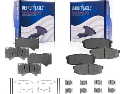 Ceramic Brake Pads; Front and Rear (07-21 Tundra)