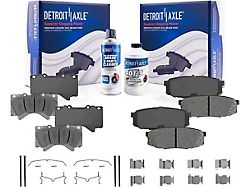 Ceramic Brake Pads; Front and Rear (07-21 Tundra)
