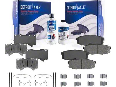 Ceramic Brake Pads; Front and Rear (07-21 Tundra)