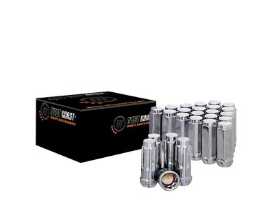 Chrome Acorn Lug Nuts; M14x1.5; Set of 24 (22-25 Tundra)